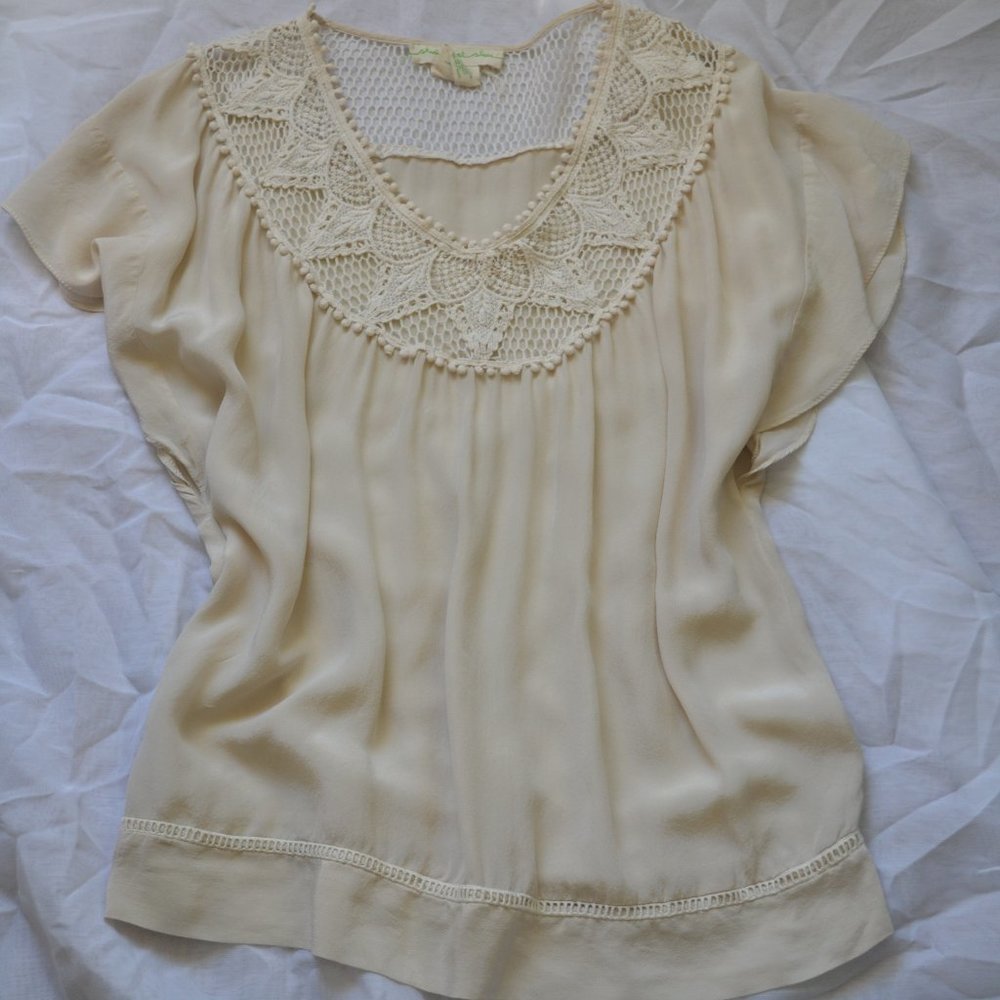 UO Staring at Stars Embellished Silk Top